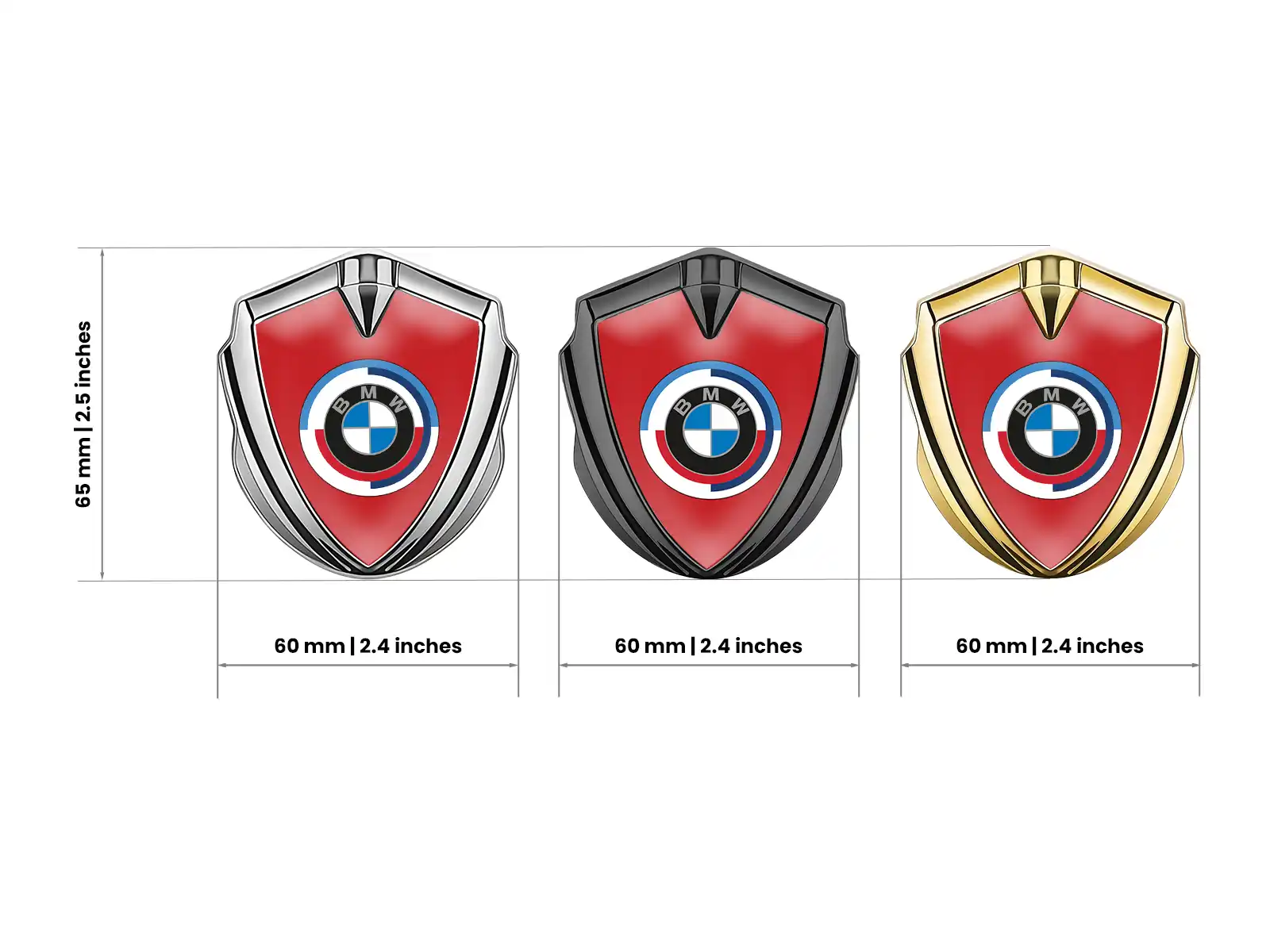 BMW Emblem Metall Abzeichen Renn Look Glanz Finish